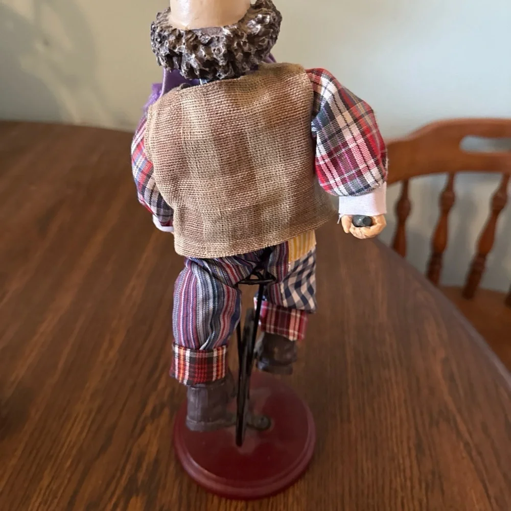 Colorful Clown Figurine with Plaid Outfit - Picture 2 of 5